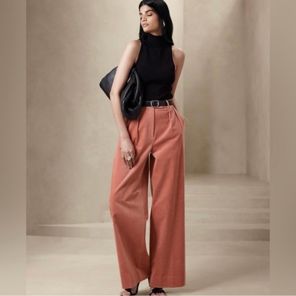 Banana Republic Pink Corduroy Wide Leg Pant